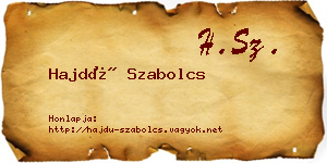 Hajdú Szabolcs névjegykártya