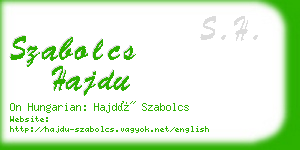 szabolcs hajdu business card